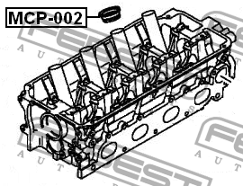 Mitsubishi Lancer 9 4G13,18 прокладка свечного колодца MCP-002 FEBEST