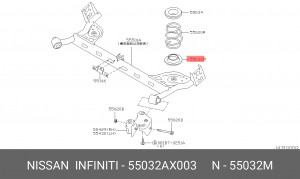 Nissan March Седло пружины задней нижнее 55032-AX003 NISSAN INFINITI