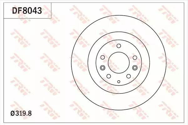 Mazda CX9 2012-  Диск тормозной передний DF8043 TRW