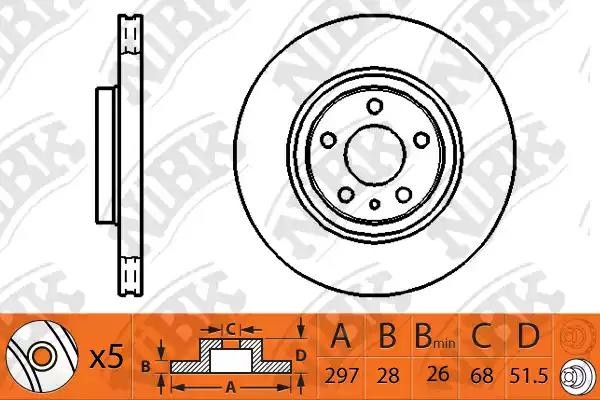 MAZDA CX-5 11/11- диск тормозной задний RN1517 NIBK