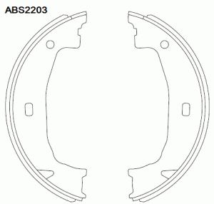 КОЛОДКИ ТОРМОЗНЫЕ БАРАБАННЫЕ | ЗАД | ABS2203 ALLIED NIPPON