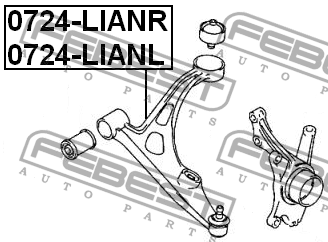 Suzuki Liana RH413/RH416/RH41 01-08 рычаг передний правый 0724-LIANR FEBEST