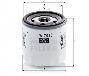 Ford Focus 2, 3, Mondeo 4 V-1.8-2.0 EcoBoost фильтр масляный W7015 MANN FILTER