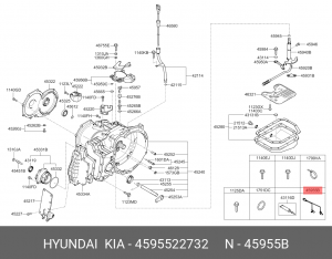 Hyundai Getz 06- 1.4, 1.6 датчик АКПП 4595522732 HYUNDAI KIA