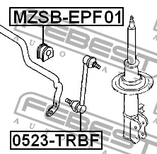 Mazda Tribute EP 01- втулка переднего стабилизатора MZSB-EPF01 FEBEST