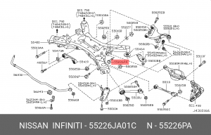 Infiniti FX 09- болт развальный 55226JA01C NISSAN INFINITI