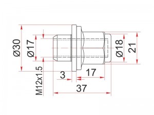 Toyota RAV-4, Camry V40, Mitsubishi  L200, XL, Lancer 10 гайка хром закрытая M12 ST9094201033 SAT
