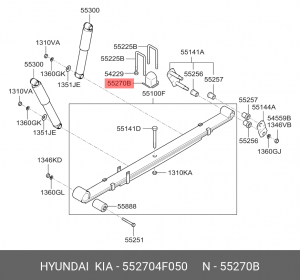 Hyundai Porter II Отбойник рессоры 552704F050 HYUNDAI KIA