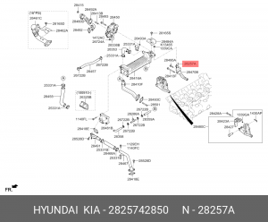 Hyundai шпилька турбины 2825742850 HYUNDAI KIA