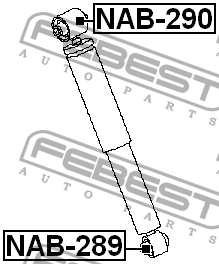 NISSAN QASHQAI J10F 2006- с/б заднего амортизатора нижний NAB-289 FEBEST