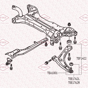 Mitsubishi Lancer 9, 10, OUT XL, ASX шаровая опора со стопором TEA1001 TATSUMI