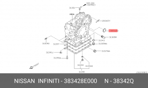 NISSAN Almera/Murano/Primera/Qashqai/X-Trail 00->(ГРАНТА АКП) сальник дифференци 38342-8E000 NISSAN INFINITI