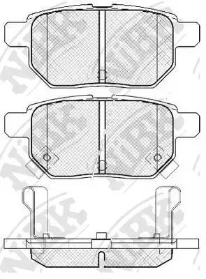 Toyota Auris, Corolla 06-13, Yaris Япония с 06- колодки задние дисковые PN1519 NIBK