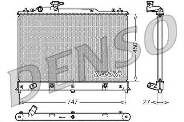 Mazda CX-7 2.3 AT радиатор охлаждения ДВС DRM44025 DENSO