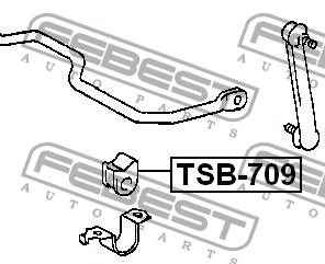 TOYOTA CARINA E AT19 /ST191/CT190 1992-1997 втулка заднего стабилизатора TSB-709 FEBEST