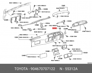 Toyota клипса 90467-07071-22 TOYOTA