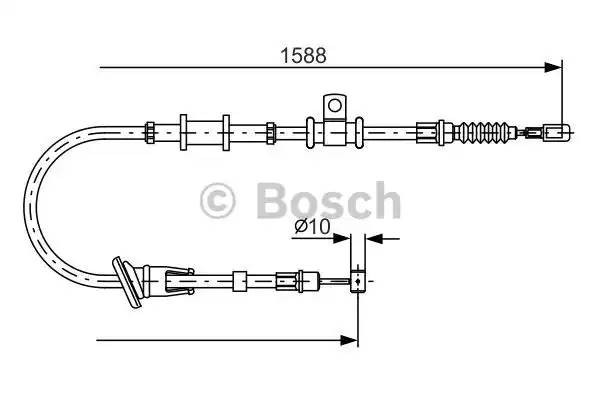Mitsubishi Carisma 00- трос ручного тормоза правый (диск.) 1 987 482 246 BOSCH