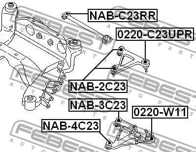 Сайлентблок заднего нижнего рычага NAB-4C23 FEBEST