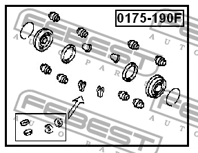 Toyota Vista Ремкомплект передних суппортов 0175-190F FEBEST
