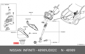 Пыльник pyлeвoй кoлoнки 48989-JD02C NISSAN INFINITI