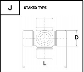 Hyundai Accent/Lacetti/Kyron/Actyon 04-09 Крестовина рулевая 39x16,05 ST1639 GMB