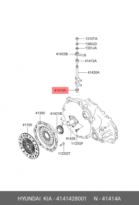 Hyunda Elantra 00 Втулка вилки сцепления 4141428001 HYUNDAI KIA