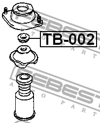 Toyota Duet, Passo, Daihatsu YRV Storia BOON подшипник передней опоры аммортизат TB-002 FEBEST