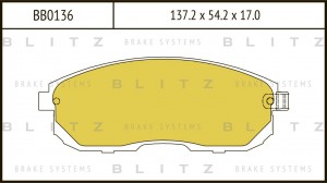 Nissan Tiida, Teana I, II, Juke, Maxima/Cefiro (32,33), SX-4 (япония) колодки то BB0136 BLITZ