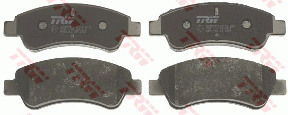 Peugeot 207 колодки тормозные передние GDB1463 TRW