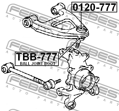 Toyota пыльник шаровой опоры TBB-777 FEBEST