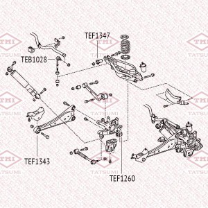 Toyota Rav 4 05-13 САЙЛЕНБЛОК кулака задней подвески плавающий TEF1260 TATSUMI