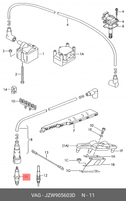VAG свеча зажигания JZW 905 603 D VAG