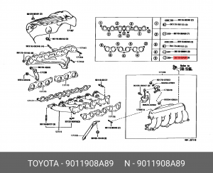 Toyota болт 90119-08A89 TOYOTA