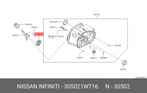 Nissan NP300 подшипник выжимной 305021W716 NISSAN INFINITI