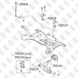 Ford Focus 2 Сайлентблок передний переднего рычага FG0129 FIXAR