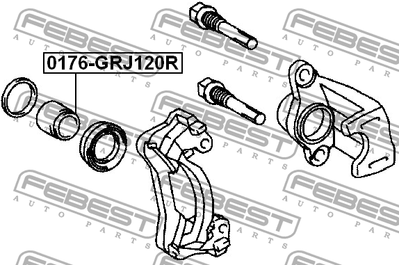 TOYOTA LC поршень суппорта тормозного заднего 0176GRJ120R FEBEST