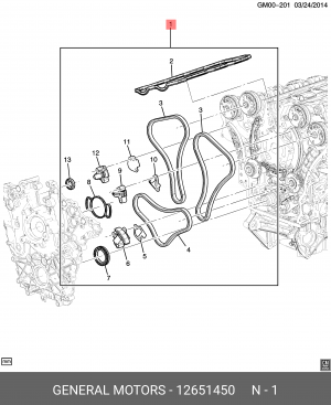 Captiva/Antara 3.2 к-т цепи ГРМ 12651450 GENERAL MOTORS