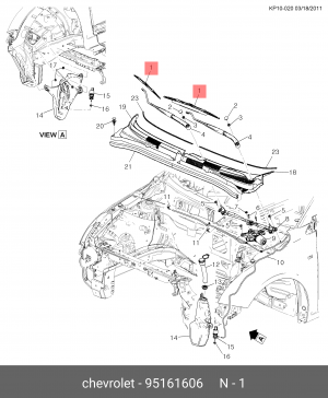 ЩЕТКА СТЕКЛООЧИСТИТЕЛЯ 95161606 GENERAL MOTORS