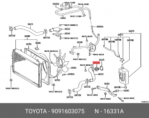 Toyota 1ZZFE, 3ZZFE, 4ZZFE термостат 90916-03075 TOYOTA