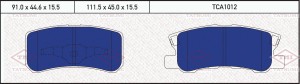 Mitsubishi ASX -12, Outlander XL, Pajero II, III, IV 00-, Peugeot 4007 колодки з TCA1012 TATSUMI