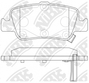 Toyota Auris 07- (Великобритания) колодки тормозные задние дисковые PN1835 NIBK
