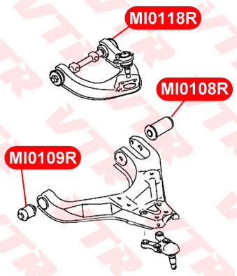 Сайлентблок нижнего  рычага передней подвески , передний MI0109R VTR