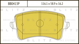 VAG Audi A5, A4 07-, Q5 колодки тормозные задние BB0413P BLITZ