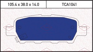 Nissan Qashqai, X-Trail (T31,30), Teana, Tiida, Juke, Suzuki GV 05- колодки задн TCA1041 TATSUMI