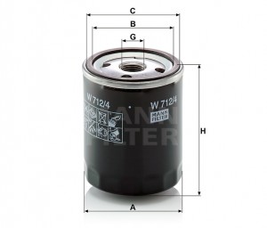 Фильтр масляный W 712-4 MANN FILTER