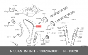 Nissan cr14de цепь ГРМ 13028-AX001 NISSAN INFINITI