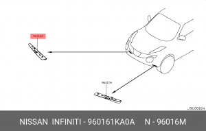 Nissan Juke брызговик передний правый (передний) 96016-1KA0A NISSAN INFINITI