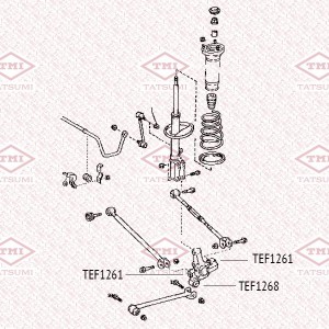 Сайлентблок задней цапфы TEF1261 TATSUMI