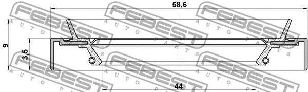 Nissan Primera P10, P11 Сальник поворотного кулака NOS-P11 FEBEST