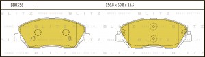Hyundai SantaFe 06-/13-/15-/Sorento 09-/SS Actyon NEW 2011- Тормозные колодки пе BB0356 BLITZ